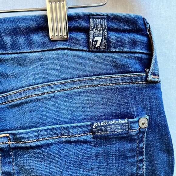 7 For All Mankind Kimmie crop denim jeans Sz 30 - Picture 6 of 13